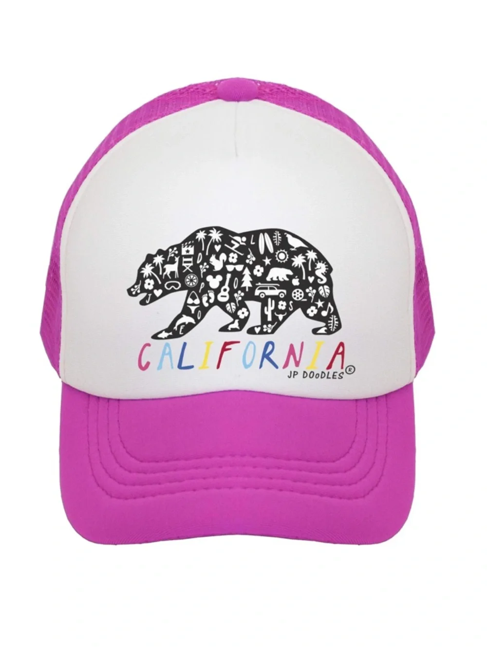 JP Doodles‎ Pink California Toddler Trucker Hat - 2-5yrs / 52cm - Adjustable